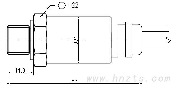 CYB320-C1型工程機(jī)械壓力變送器外形CAD圖